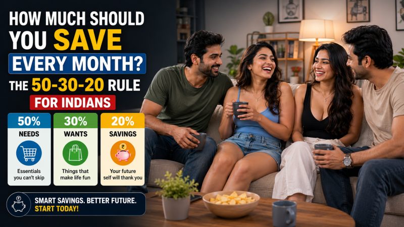 How Much Should You Save Every Month? The 50-30-20 Rule for Indians